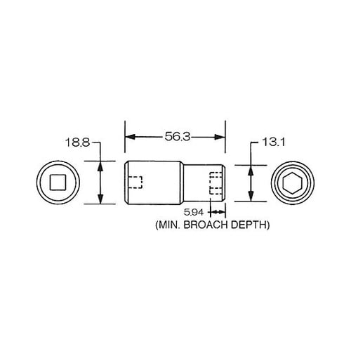 3/8”DRx 8mm ディープインパク