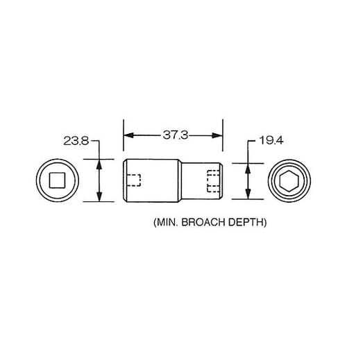 1/2”DRx12mm インパクトソケッ