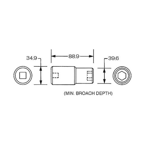 1/2”DRx27mm インパクトソケッ