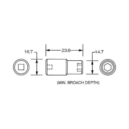 3/8”DRx 3/8” ソケット EA