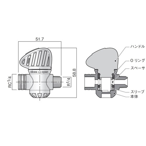 TEFEN 2WAY 樹脂バルブ R1/