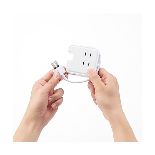 AC100V/0.6m 3口タップ(巻取