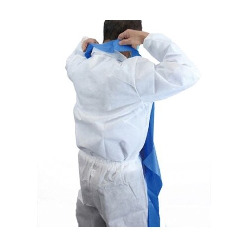 抗菌バリカルエプロン ブルー L 青 C