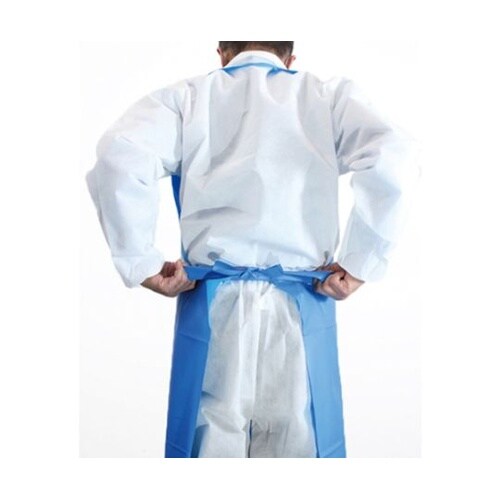 抗菌バリカルエプロン ブルー L 青 C