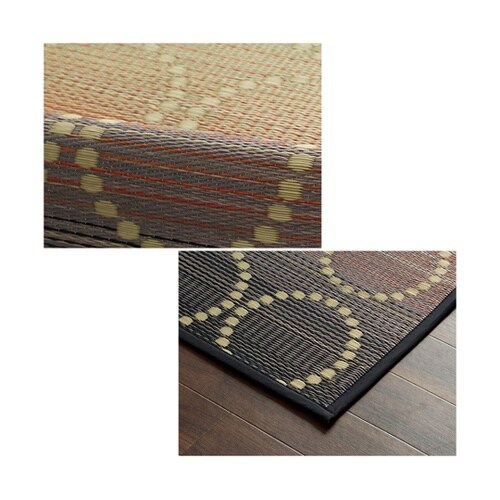 い草ラグ 和モダン柄 オレンジ 約191