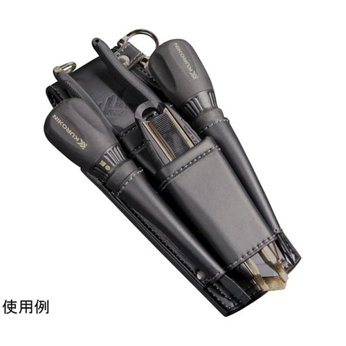 ドライバーペンチホルダー2段(黒金) A