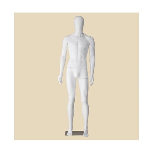 紳士頭部パーツ 白(PP製全身マネキン、