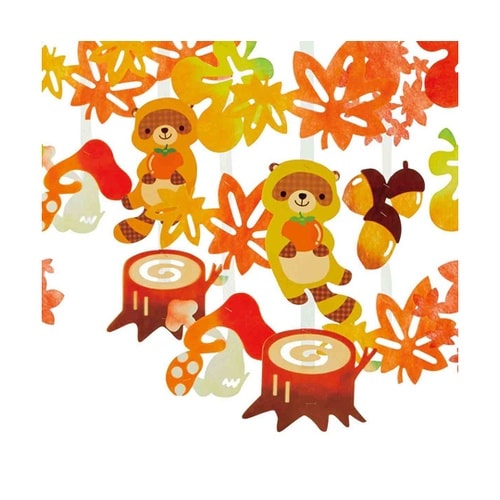 秋色たぬき プリーツハンガー 180cm