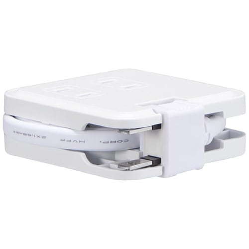 巻取りモバイルタップ3個口0.6m白 H