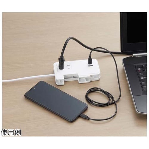 巻取りモバイルタップ3個口0.9mCタイ