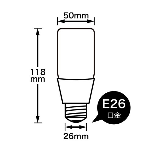 T形LED 100W形 E26 昼白色