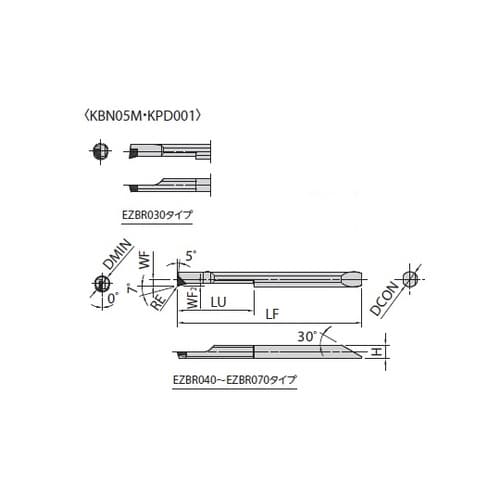 チップ ダイヤ・CBN 旋削用 EZBR