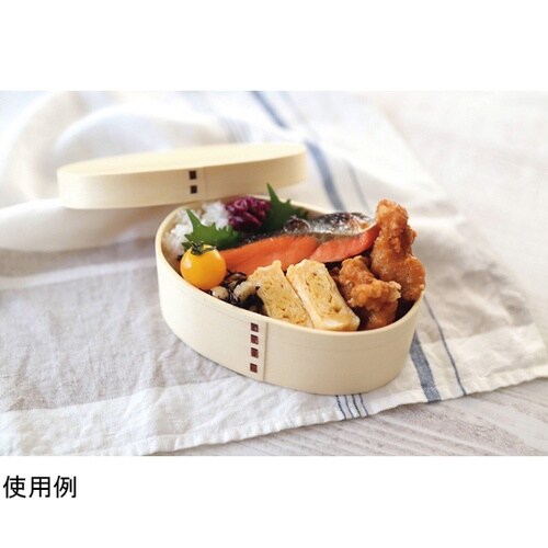 曲げワッパ小判弁当 ナチュラル TH17