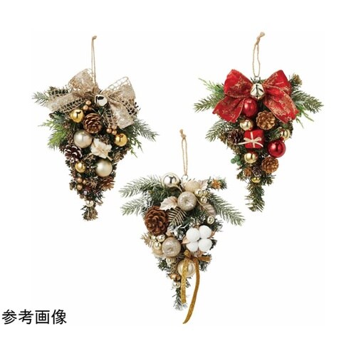 リボンスワッグ【クリスマス飾り】シャンパ