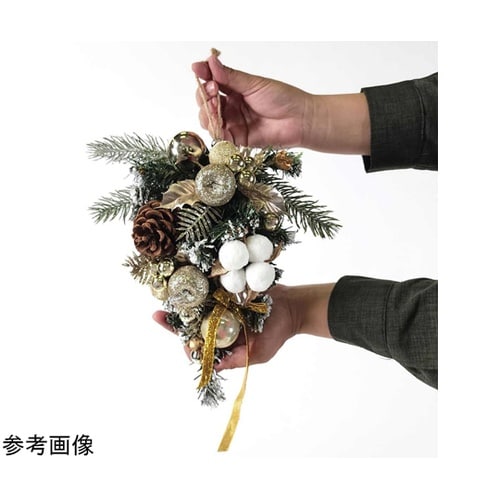 リボンスワッグ【クリスマス飾り】シャンパ