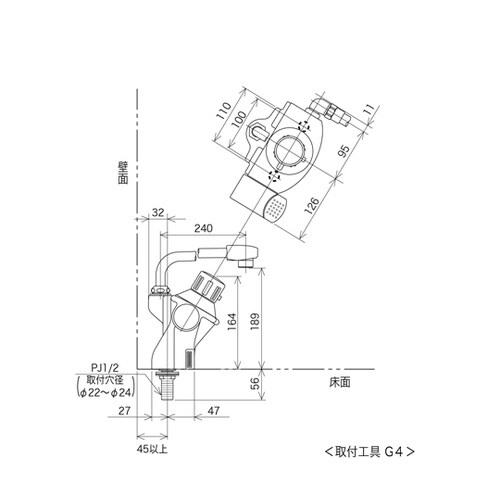 デッキサーモシャワー シャワー右 KF8