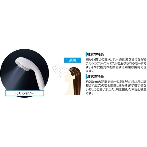ウルトラファインバブルシャワーヘッド(ア