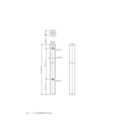 水栓柱 ガルバリウム黒/70角 624−