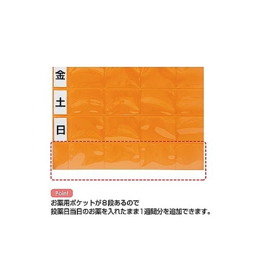おくすりカレンダー オレンジ 4用法8段