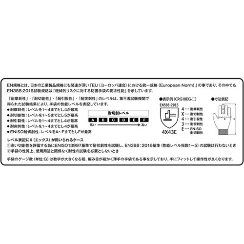 耐切創手袋 S CRG18E−S