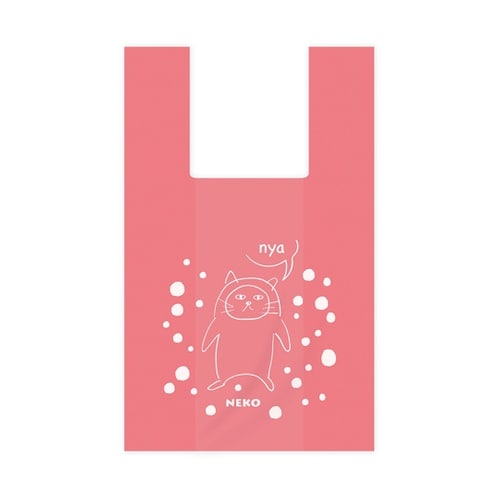 プラスプラスカラー手提げ袋 MS ピンク