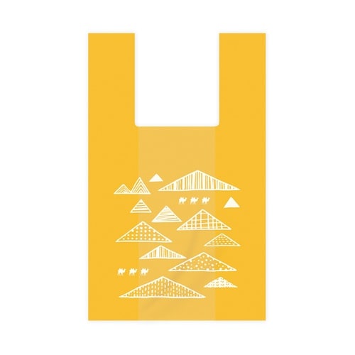 プラスプラスカラー手提げ袋 MS イエロ