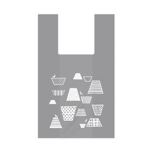 プラスプラスカラー手提げ袋 MS グレー