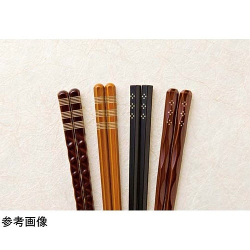 22.5cm 亀甲箸 チーク/三筋 50