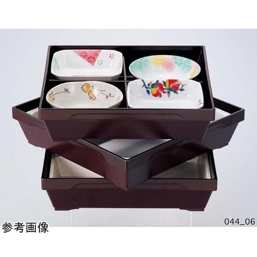 8.5 寸旬彩弁当(身・蓋) ブルー/内