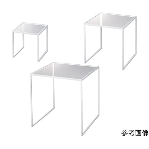スチール脚コの字ディスプレイ ホワイト