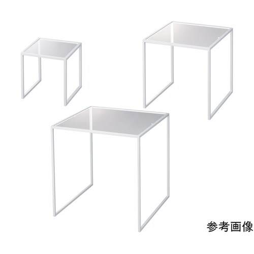 スチール脚コの字ディスプレイ ホワイト