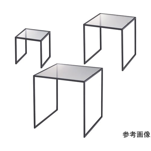 スチール脚コの字ディスプレイ ブラック