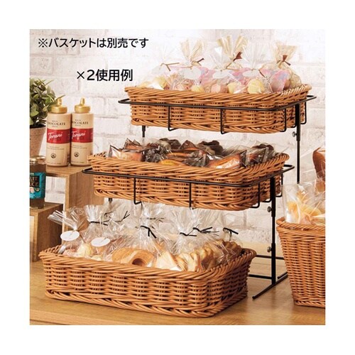 1段スタンド PP製 角型 バスケット用