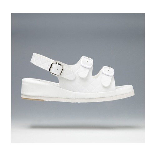 抗菌キルティング2バンドサンダル ホワイ