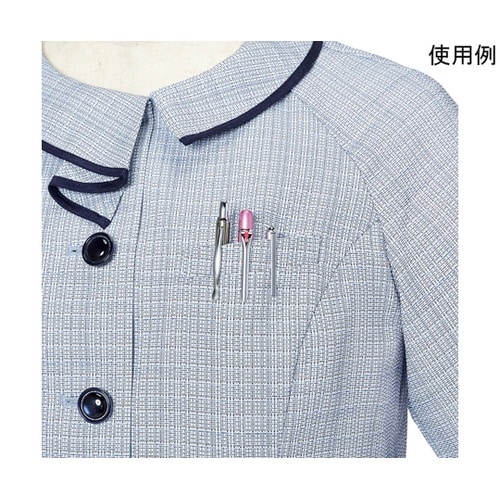 ENJOY 半袖オーバーブラウス ブルー