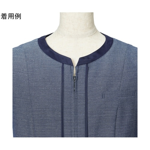 ENJOY フリル付半袖オーバーブラウス