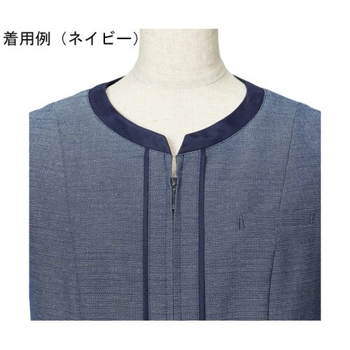 ENJOY フリル付半袖オーバーブラウス