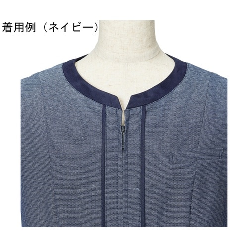 ENJOY フリル付半袖オーバーブラウス