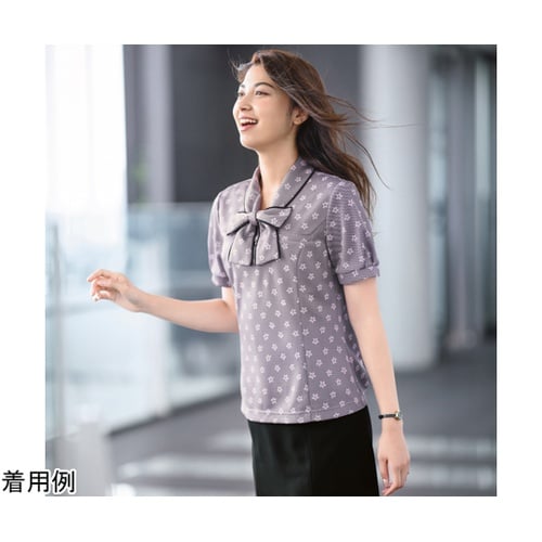 ENJOY ポロシャツ 花モノグラム ピ