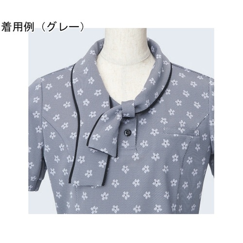 ENJOY ポロシャツ 花モノグラム ピ