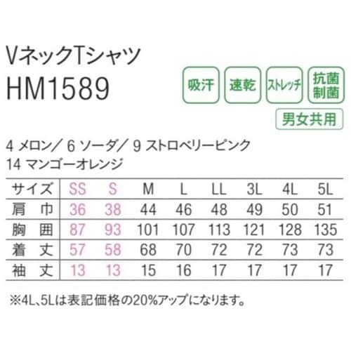 HEARTGREEN VネックTシャツ