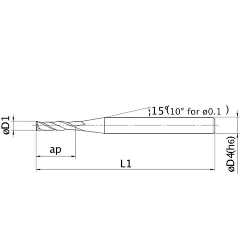 エムスターエンドミル MS2JS D00