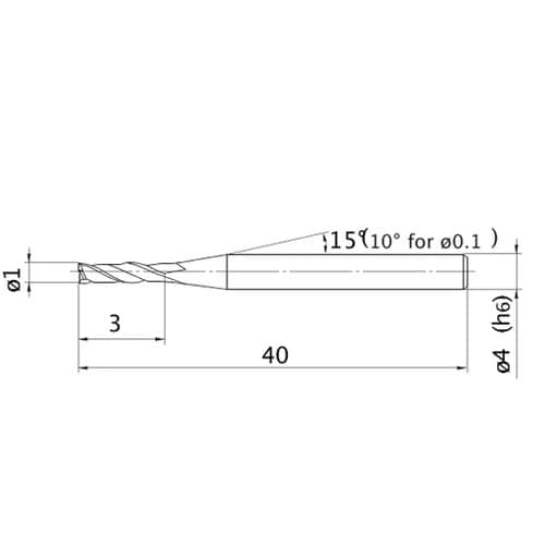 エムスターエンドミル MS2JS D01