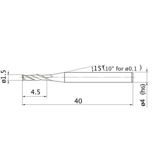 エムスターエンドミル MS2JS D01