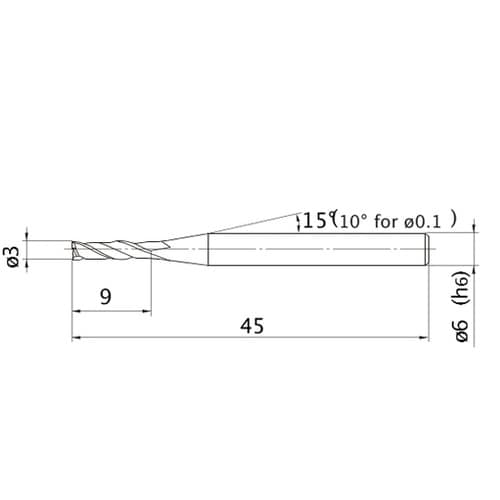 エムスターエンドミル MS2JS D03