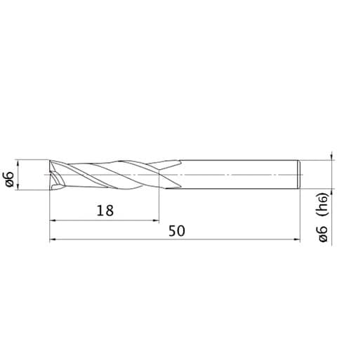 エムスターエンドミル MS2JS D06