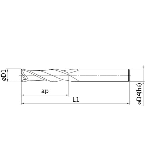 エムスターエンドミル MS2JS D06