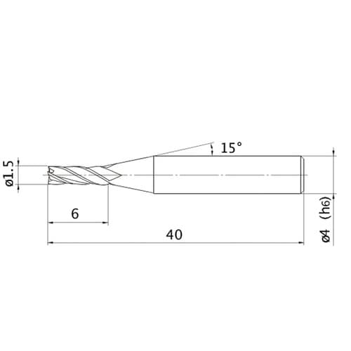 エムスターエンドミル MS4JC D01