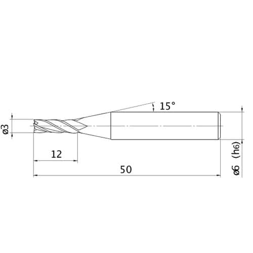 エムスターエンドミル MS4JC D03