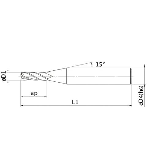 エムスターエンドミル MS4JC D04